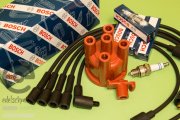Zündungsset mega, Opel cih 2.4i / C24NE zwovierer, Verteilerkappe, -Finger, Kerzen & Kabel