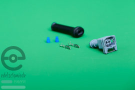 Stecker 2-polig, L- & LE- Jetronic & Motronic, Einspritzanlage, Farbe: grau, mit Dichtungskappe