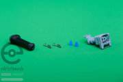Stecker 2-polig, L- & LE- Jetronic & Motronic, Einspritzanlage, Farbe: grau, mit Dichtungskappe