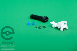 Stecker 2-polig, L- & LE- Jetronic & Motronic, Einspritzanlage, Farbe: natur, mit Dichtungskappe