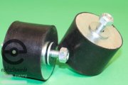 Set of 2 damping blocks for the motor cradle / rubber bearing + accessories, 70 Shore