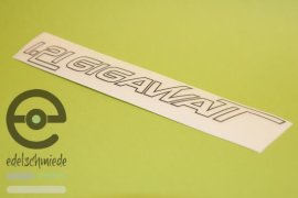 Aufkleber 1.21 Gigawatt Zurück in die Zukunft, Back to the Future, sw outlined