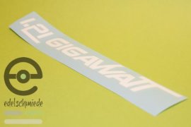 Aufkleber 1.21 Gigawatt Zurück in die Zukunft, Back to the Future, weiss