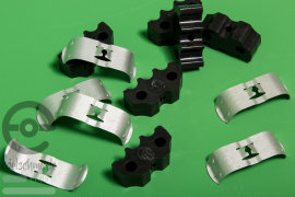 6er Befestigungsset Kraftstoffleitungen an Unterboden Einspritzer, Opel div.