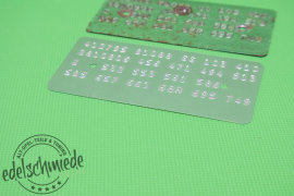 Adremaschild / Blechbauplatte inkl. Prägung, Opel div. Oldtimer