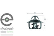 71°C Tropics thermostat / thermostat & seal, Opel 1.0 - 1.2 OHV engine