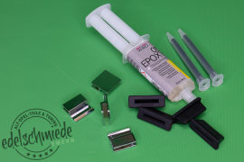 Set Chrom- Ausstellfensterhalter mit -Gummis & 2K- Kleber, div. Opel 2- Türer