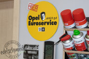 Aufkleber "Opel Euroservice, ...ehrlich gut", 30cm Durchmesser