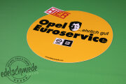 Aufkleber "Opel Euroservice, ...ehrlich gut", 30cm Durchmesser