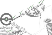 Schrauben - Set oberer Lenker Vorderachse Opel Ascona / Manta A & B