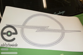 Large roof sticker / Decoration Opel-Blitz 60er Jahre glossy black