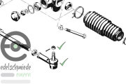 Tie rod end outer steering system, Opel Ascona B / Manta B / Kadett C