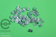 Fixings for Opel fenders: screws & metal nuts in set (30 pieces each), cih.