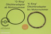 K- Ring Ölkühleradapter an Steuergehäuse, Opel cih, bis Motornummer