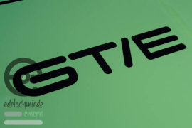 Sticker / Decoration / Logo GT/E Opel Kadett C, matte black, top quality!