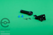 Stecker 2-polig, L- & LE- Jetronic & Motronic, Einspritzanlage, Farbe: schwarz, mit Dichtungskappe