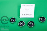 4er Set Radnabenkappen für Opel-Sportstahlfelgen frühe Version