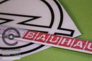 Sticker / Decoration / Logo Opel emblem large / 15.2cm, Kadett C, matte black outline