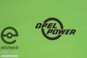 Sticker / Decoration / Logo Opel Power, glossy black, 10cm in width, top quality!