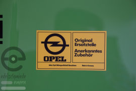 Aufkleber 'Original Ersatzteile / Anerkanntes Zubehör', gelb / schwarz