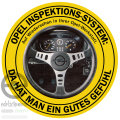 Aufkleber Opel Inspektionssystem rund 82mm