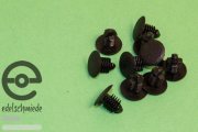 Set of 10 caps black / fir-tree clips, interior Opel...