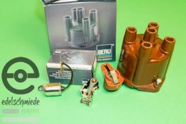Ignition set middle Opel 1.0L - 1.2L OHV Delco Remy, distributor cap, distributor arm, contact & capacitor