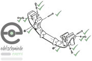 Screw set front axle body on body, Opel Kadett C