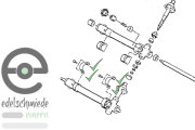 Screw set steering box on front axle body, Opel Kadett C