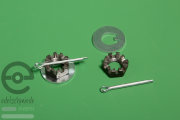 Crown nut, special washer & split pin, installation...