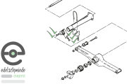 Bearing rear axle extension, large cih axle