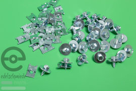 Fixings for Opel fenders: screws & metal nuts in set (30 pieces each), cih.