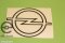 Aufkleber / Dekor / Schriftzug Opel Emblem / Opel Zeichen Manta B, schwarz glänzend, outlined  14 cm